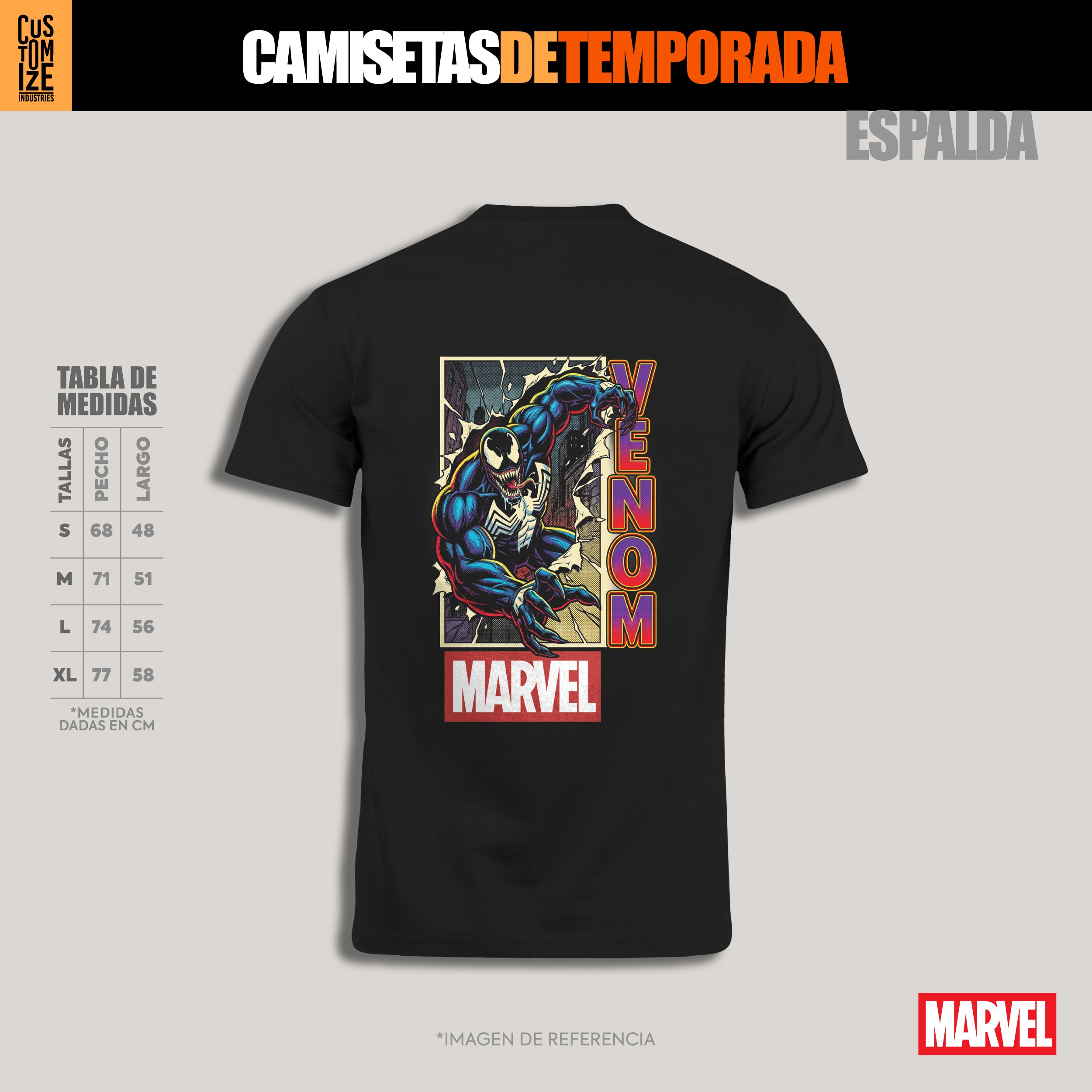 Venom Marvel – Camiseta de Temporada