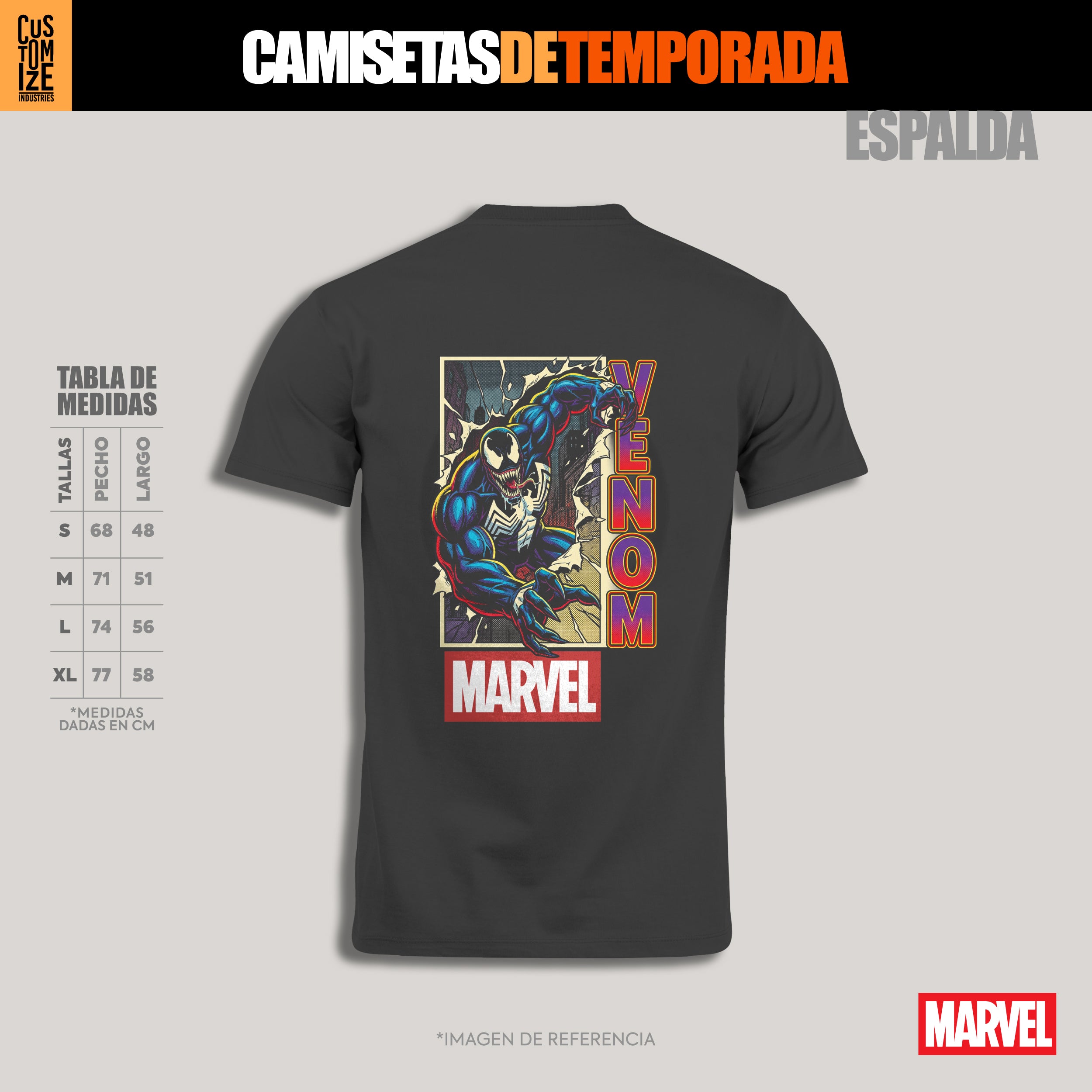 Venom Marvel – Camiseta de Temporada