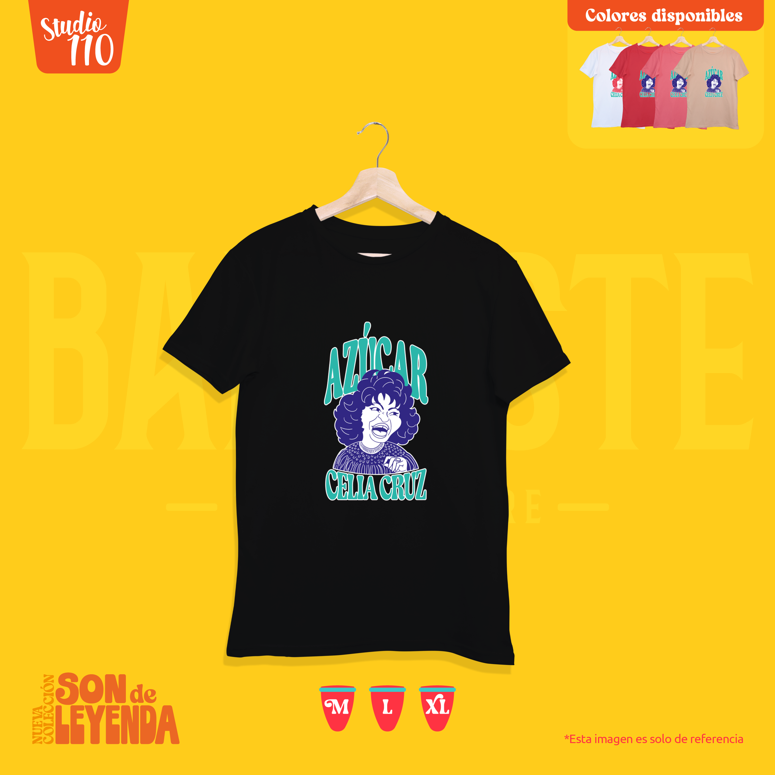 Camiseta de manga corta Celia Cruz