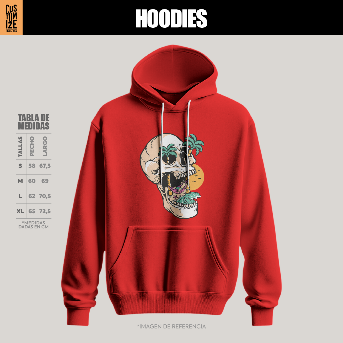 Hoodie Summer Skull
