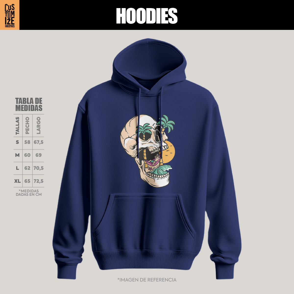 Hoodie Summer Skull