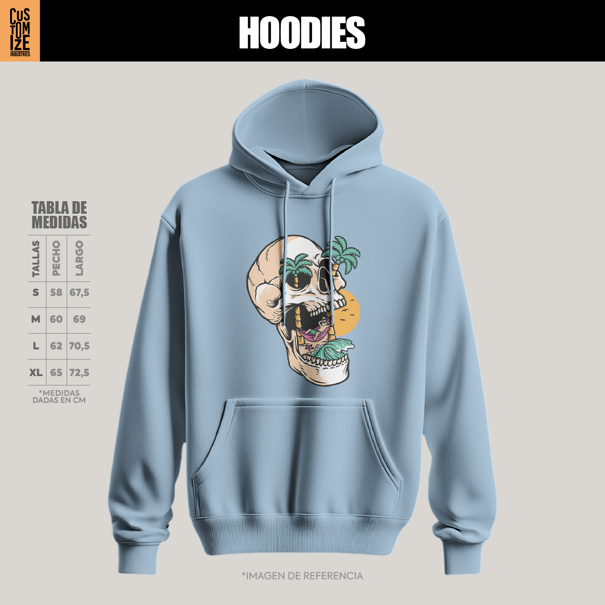 Hoodie Summer Skull