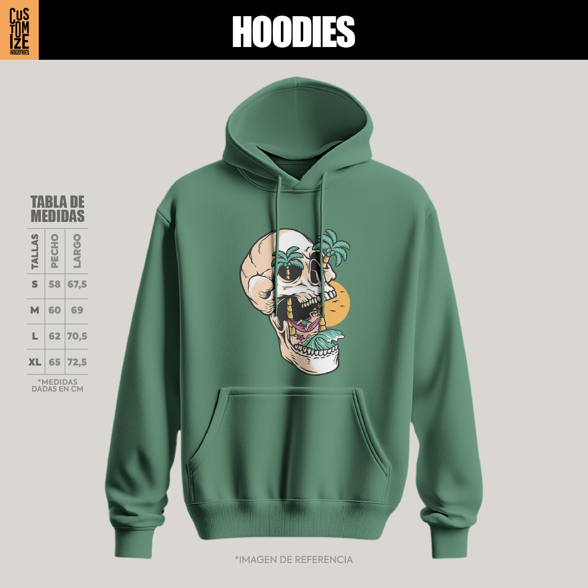 Hoodie Summer Skull